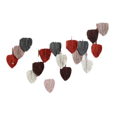 朝暮树叶流苏挂件墙面挂毯