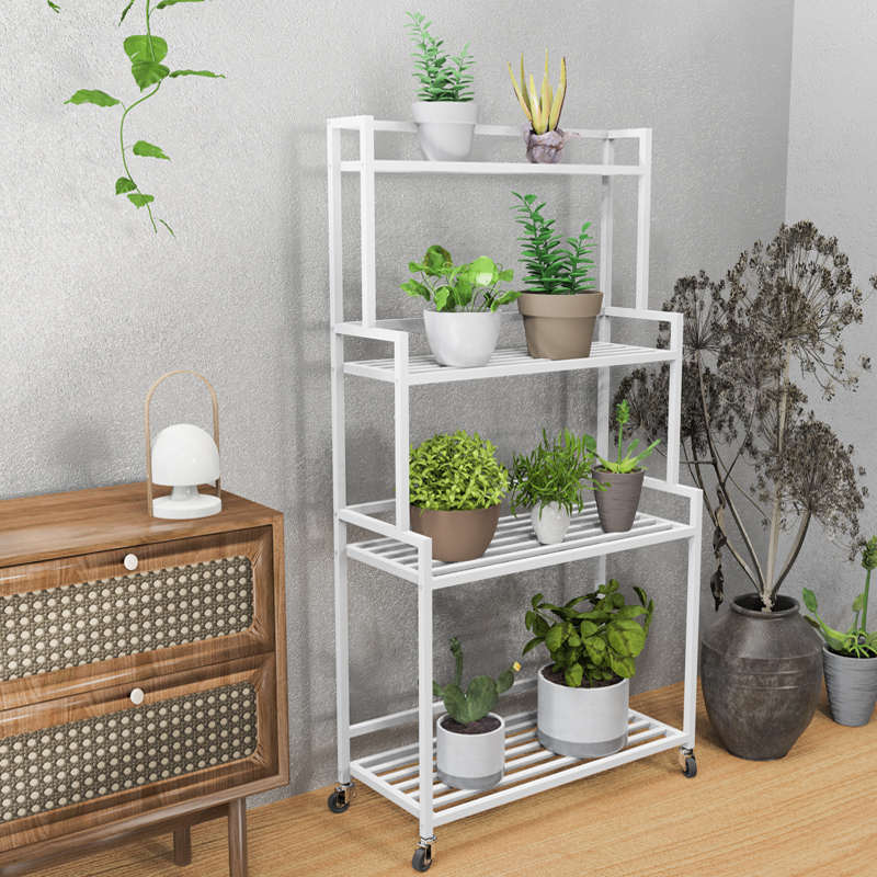 花架置物架阳台多层室外庭院室内客厅多层阶梯式移动带轮摆花架子