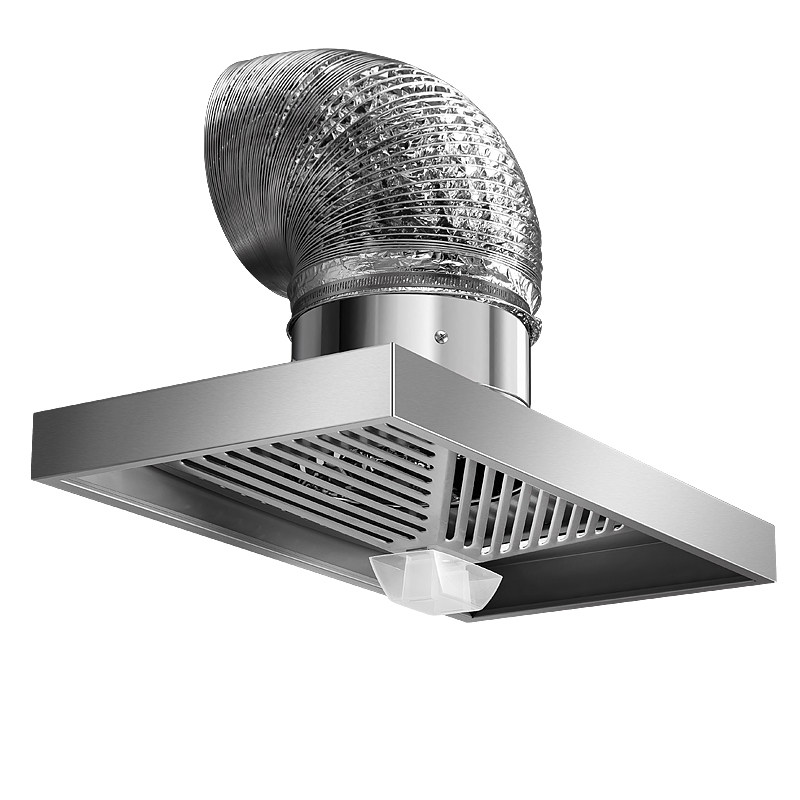 不锈钢厨房抽油烟排风扇家用强力换气扇挂壁式拢烟罩出租房排气扇