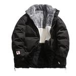 查尔斯桃心 双面穿羊羔绒棉服男士冬季2025新款加绒加厚棉衣外套