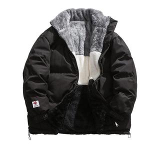 查尔斯桃心 双面穿羊羔绒棉服男士冬季2025新款加绒加厚棉衣外套