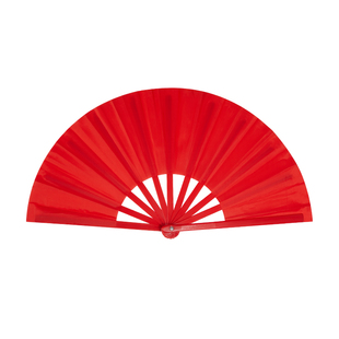 功夫扇太极红色响扇中国舞蹈折扇武术广场塑料骨跳舞8寸一尺双面