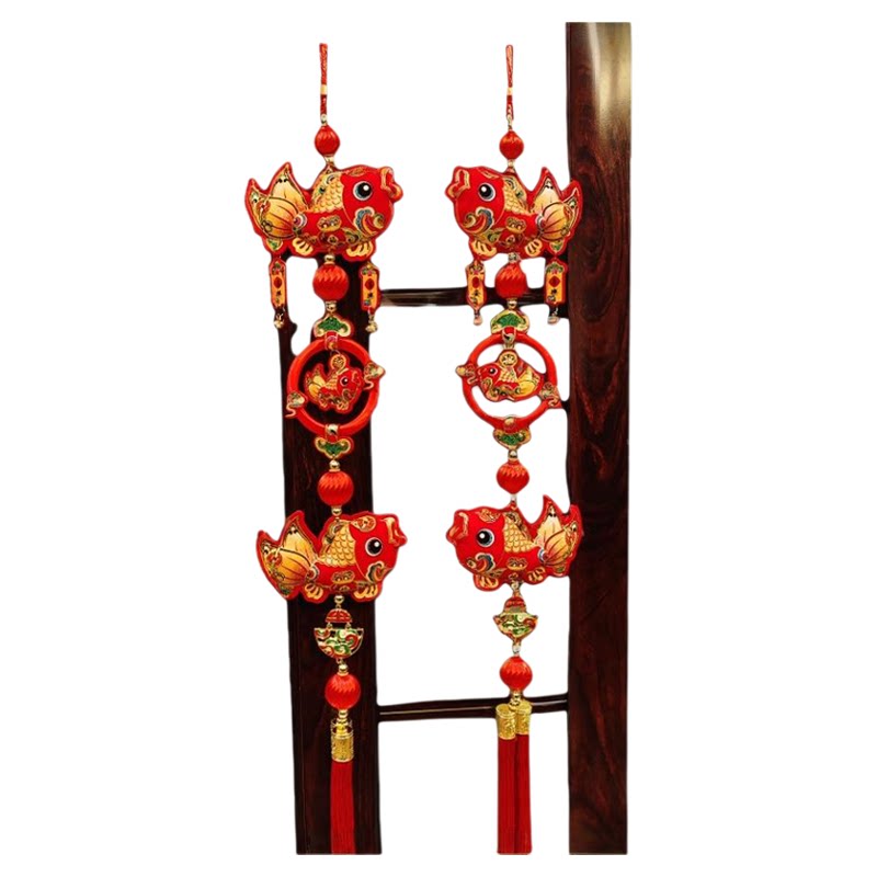 烫金装饰双面刺绣新年过年挂串