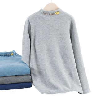 清仓女童打底衫秋冬儿童长袖T恤加绒加厚中大童卫衣男童毛衣童装