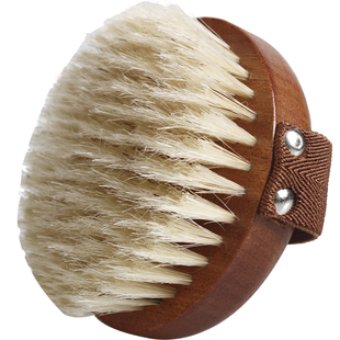 素娘软毛猪鬃毛干刷身体刷磨砂膏专用刷子去角质沐浴洗澡刷美体刷