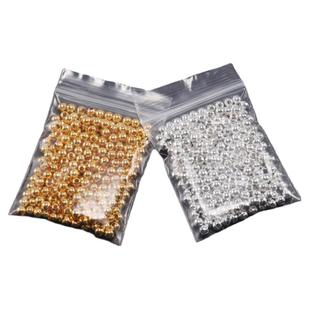 串珠材料隔珠穿孔铁珠圆珠 手工diy饰品配饰 管位定位珠不可夹扁