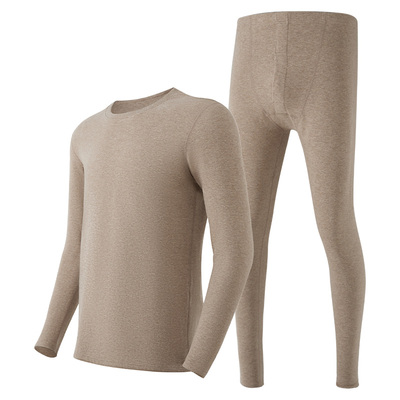 健丹鸟秋冬纯棉棉毛衫保暖套装男