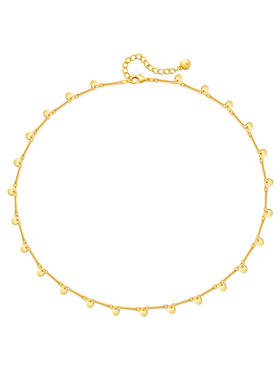 法式复古迷你小亮片纤细金色项链