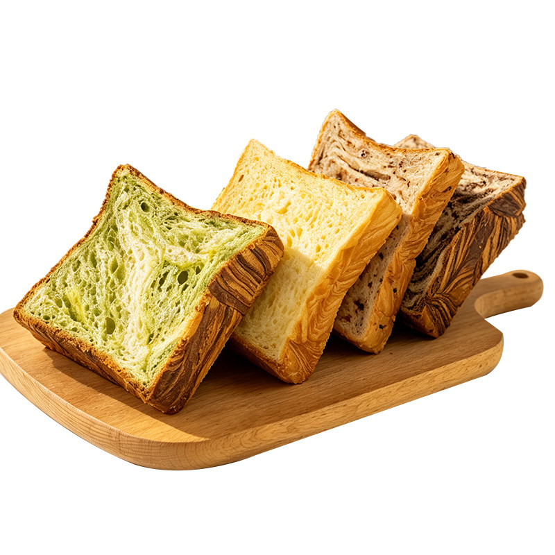 手工厚切片吐司巧克力黄油红豆抹茶味代早餐面包新鲜短保营养烘焙