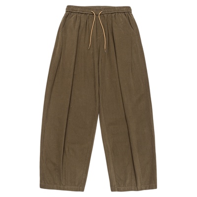 GOGOSOON裤子男210g新款春秋白色宽松阔腿裤休闲慵懒风垂感长裤潮