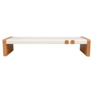 mozi卯知进口实木碳钢显示器支架桌面置物架工位台式电脑增高架