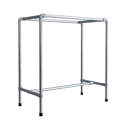 带防尘罩镀锌钢管晾衣架落地立式卧室简易挂衣服钢结构衣柜置物架