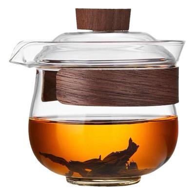 玻璃盖碗茶杯大号单个高档