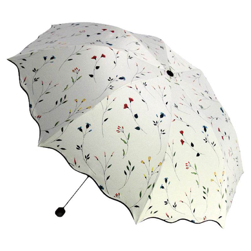 晴雨两用黑胶防晒小清新太阳伞