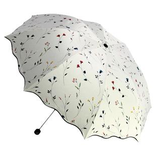 雨伞女晴雨两用大号太阳伞高颜值黑胶防晒防紫外线遮阳伞女生折叠