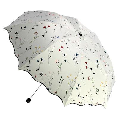 晴雨两用黑胶防晒小清新太阳伞