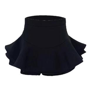 甜辣性感黑色半身裙2025夏季新款a字伞裙蓬蓬裙高腰显瘦短裙裤裙