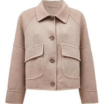 VeroModa落肩单排扣毛呢大衣