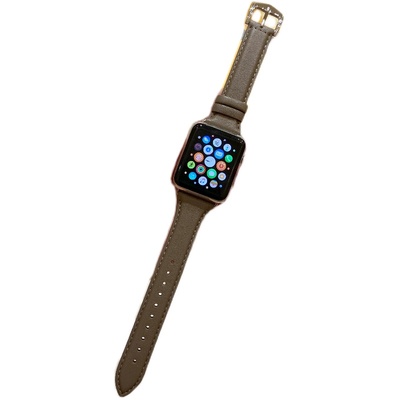 适用applewatch真皮小蛮腰皮表带