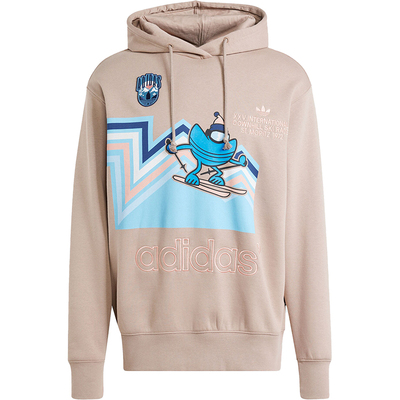 Adidas/阿迪达斯正品三叶草女子印花运动连帽套头卫衣IT1742