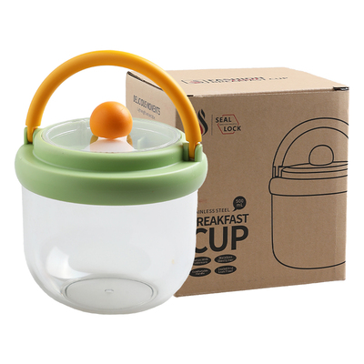 舍里手提沙拉杯带盖勺便捷