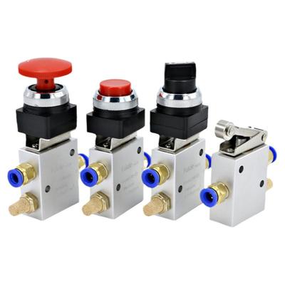 手动两位三通按钮行程气控换向阀