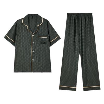 达芬奇密码冰丝睡衣家居服套装男