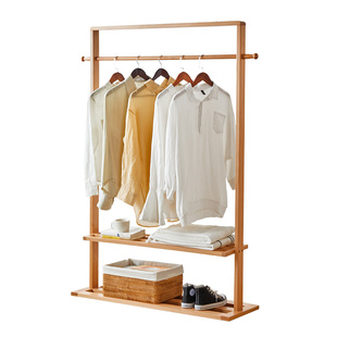 实木衣帽架落地卧室衣架家用榉木质挂衣架客厅简易晾衣服架子立式