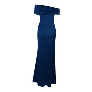 高级感一字肩缎面礼服裙女2025新款绝美毕业礼服宴会气质开叉长裙