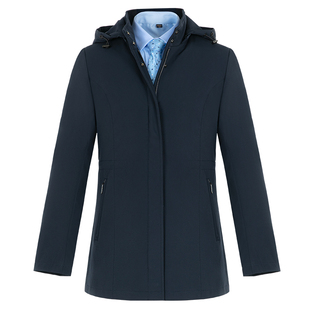 高级感工装羽绒服女中长款男女同款银行企事业单位商务行政工作服