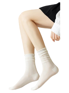 夏季薄款白色袜子女新款无骨袜