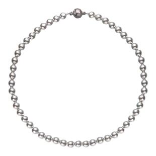 真多麻银灰色珍珠项链女2025新款爆款4mm小米珠施家珍珠项链颈链