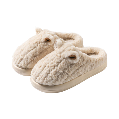 踩屎感棉拖鞋女士软厚底保暖毛绒