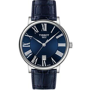【礼物】Tissot天梭官方卡森臻我时尚蓝盘石英手表男表