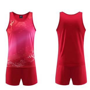 儿童田径训练服小学生比赛服装定制女中学生马拉松运动服背心套装