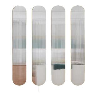 定制长虹钢化玻璃工艺简约现代客厅玄关隔断墙遮挡可旋转屏风装饰