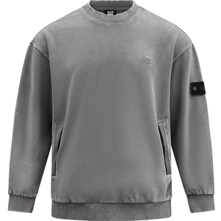 CAT卡特25秋冬新品男士工装可拆卸袖标套头插口袋卫衣商场同款