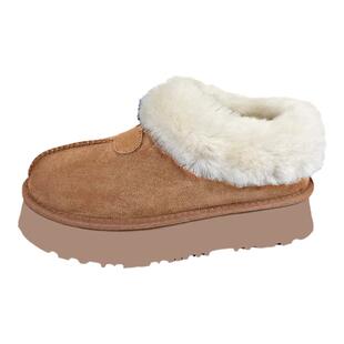 皮毛一体雪地靴2025秋冬女厚底塔茨特加厚纯羊毛真皮保暖增高棉鞋