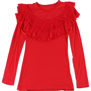 新款舞蹈服长袖拉丁舞服装女广场舞蹈服练习跳舞练功表演服大码棉