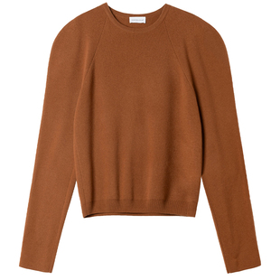 322WORKHOUSE灰色羊毛慵懒长袖毛衣女2025新款冬季叠穿针织衫B445