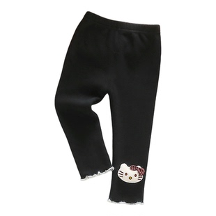 女童加绒打底裤加厚秋冬装婴幼儿洋气女宝宝一体棉裤保暖儿童裤子