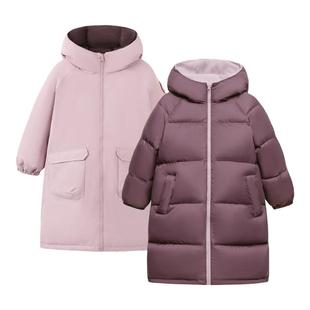 【反季清仓】迷你巴拉巴拉冬新款男女童长款两面穿羽绒服厚款外套