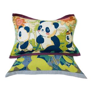 八层纯棉纱布枕巾52*78一对装全棉透气防滑双面两用加厚款枕头巾