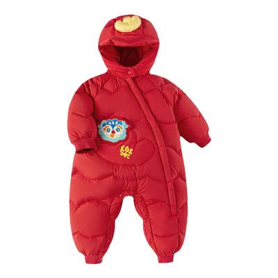 巴拉巴拉婴儿羽绒连体衣加厚时尚