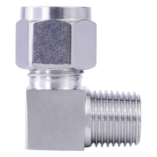 304不锈钢卡套式终端弯头90度直角接头ZGNPT螺纹弯通仪表气源铜管