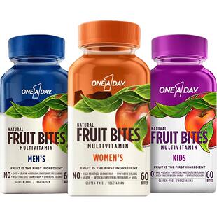 【自营】拜耳oneaday多维生素果肉软糖男女儿童软糖60粒补维A维B