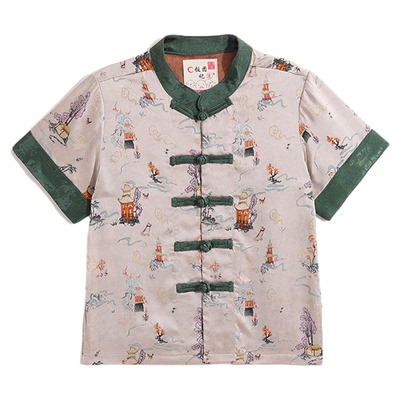 高端香云纱男童汉服日常可穿