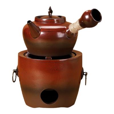 围炉煮茶烤火炉套装红泥炉烧烤炉