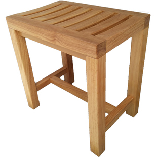 浴室凳子洗澡凳老人孕妇防滑防水防腐实木家用多功能淋浴房沐浴凳