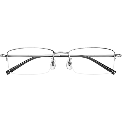 高启兰同款纯钛防蓝光半框眼镜女
